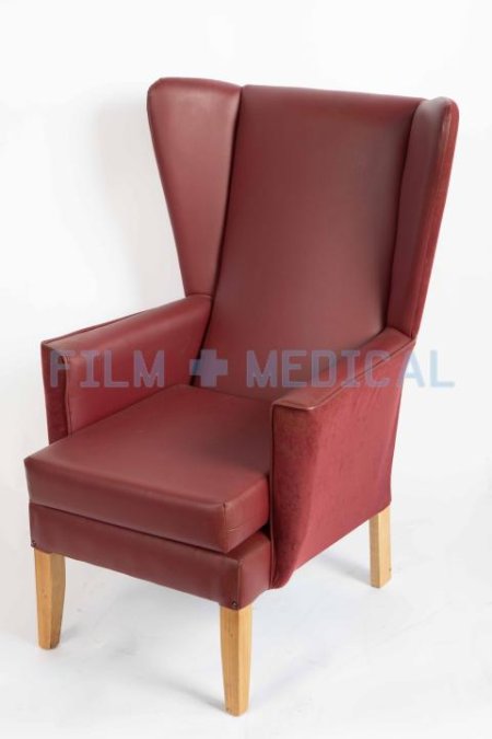 Wing Back Chair Patient Chair  Red